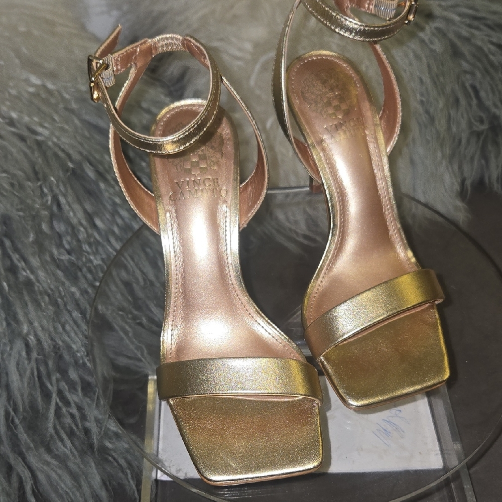 Vince Camuto Metallic Gold Heels
